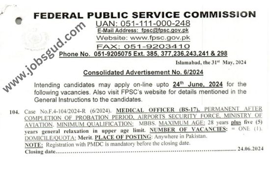 Medical Officer Jobs 2024