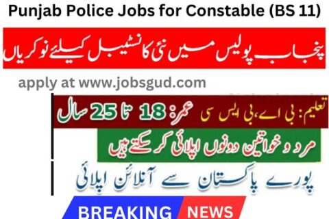 Punjab Police Jobs Constable BS 07