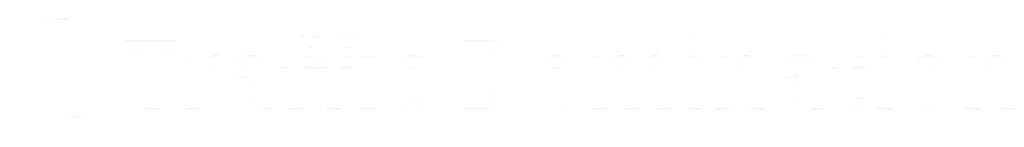 traffic domination white logo